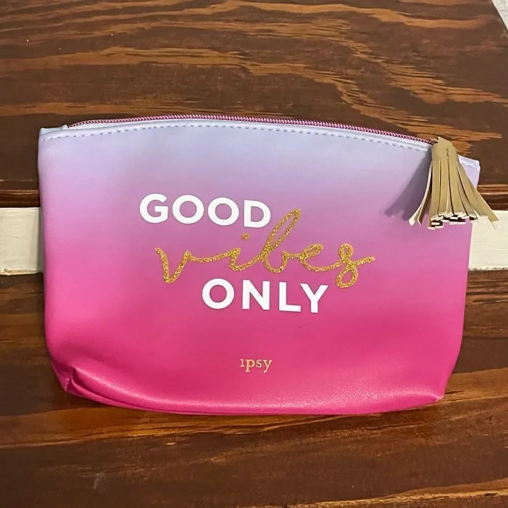 2 Ipsy Bags… Pink and Blue Good Vibes, And Silver & Blue